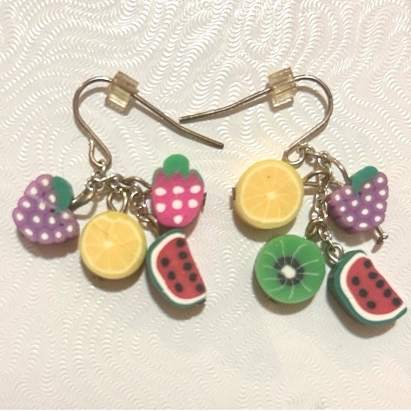 Jewelry - 🩵3/$20🩵 Colorful Fruit Charm Earrings